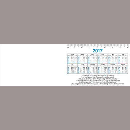 Taschenkalender 85x55 (Querformat) Klappkarte (4 Seiten) Variante 1